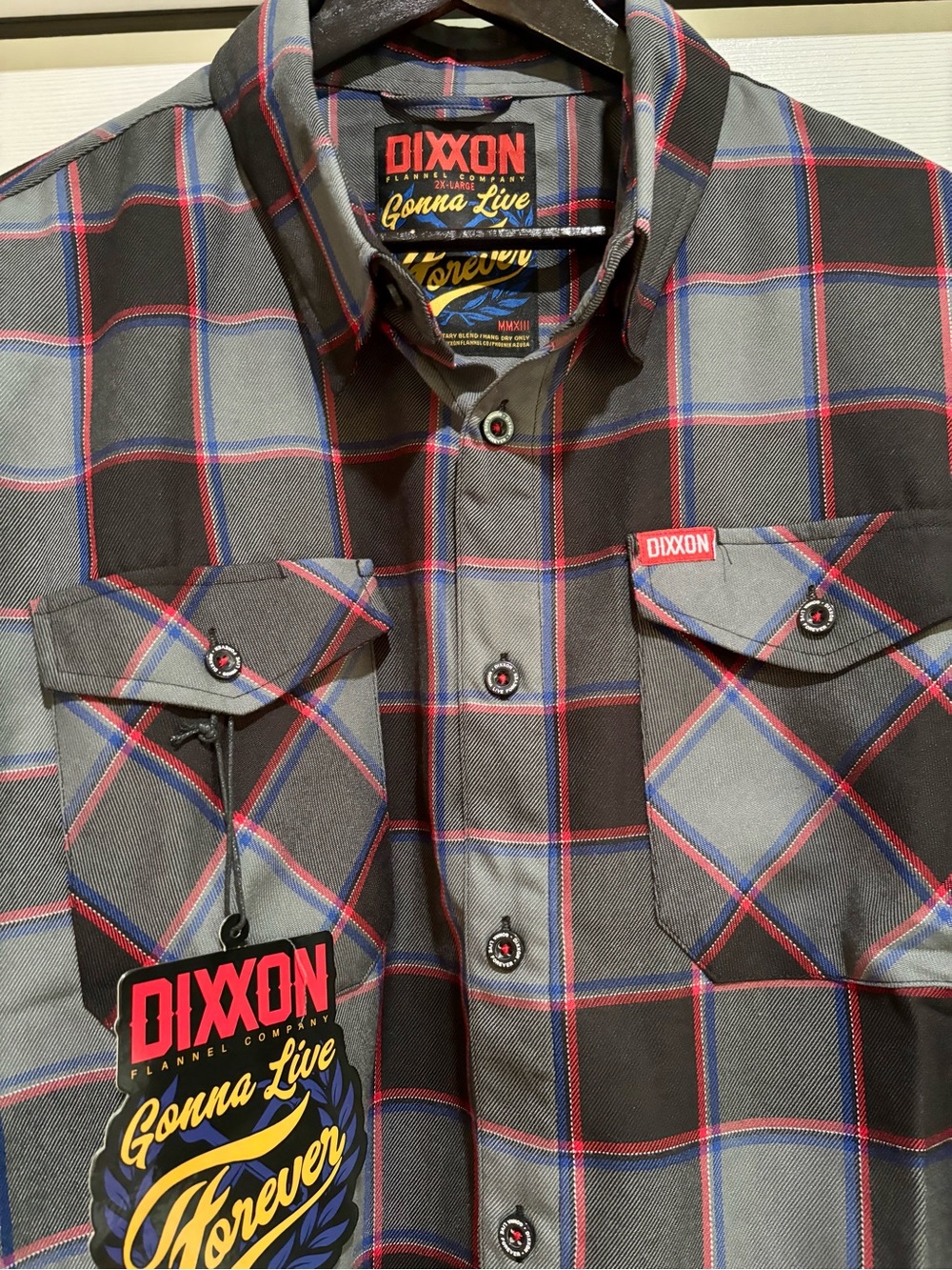 Dixxon Men's Gonna Live Forever Flannel Size 2 XL